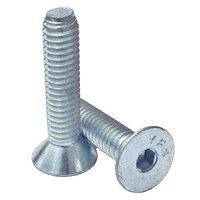 1/2"-13 X 1-1/2" Flat Socket Cap Screw, Coarse, Alloy, Zinc